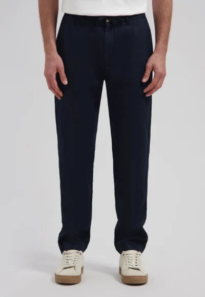 Alternative view of Dstrezzed : James 100% Linen Pants- Dark Navy