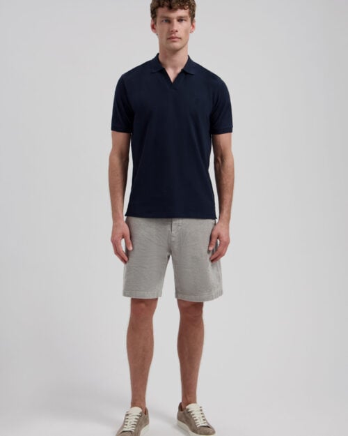 Alternative view of Dstrezzed Organic Cotton V-Neck Polo 240022 Dark Navy