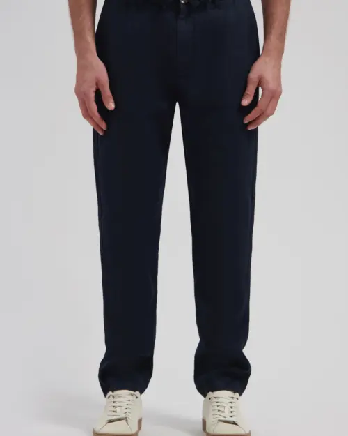 Alternative view of Dstrezzed 100% Crispy Linen Pants 501822 Dark Navy