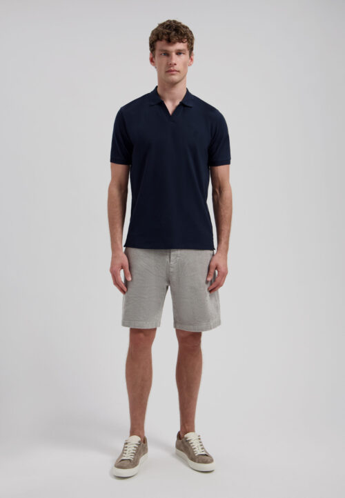 Alternative view of Dstrezzed 240022 Organic Cotton V-Neck Polo Dark Navy