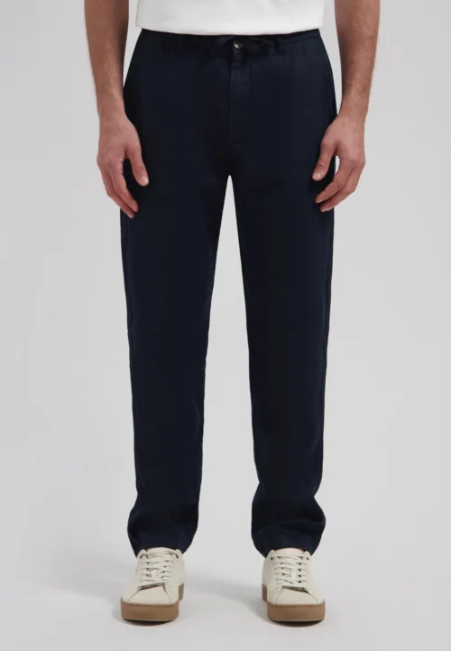 Alternative view of Dstrezzed 501822 :  100% Crispy Linen Pants Dark Navy
