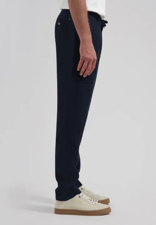 Dstrezzed 501822 : 100% Crispy Linen Pants Dark Navy - Image 5