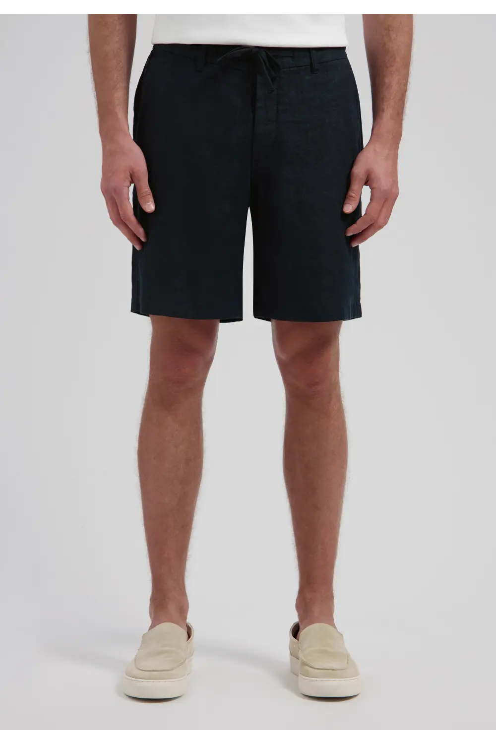 Dstrezzed 100% Linen Shorts, Dark Navy