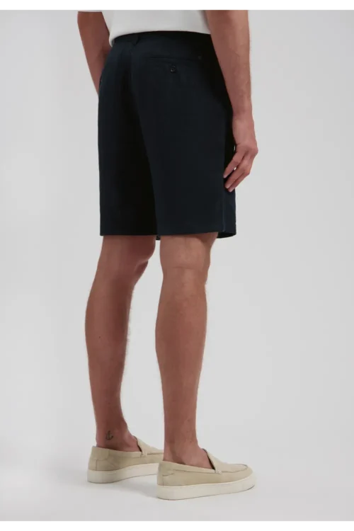 Dstrezzed 515558, 100% Crispy Linen Shorts Dark Navy - Image 3