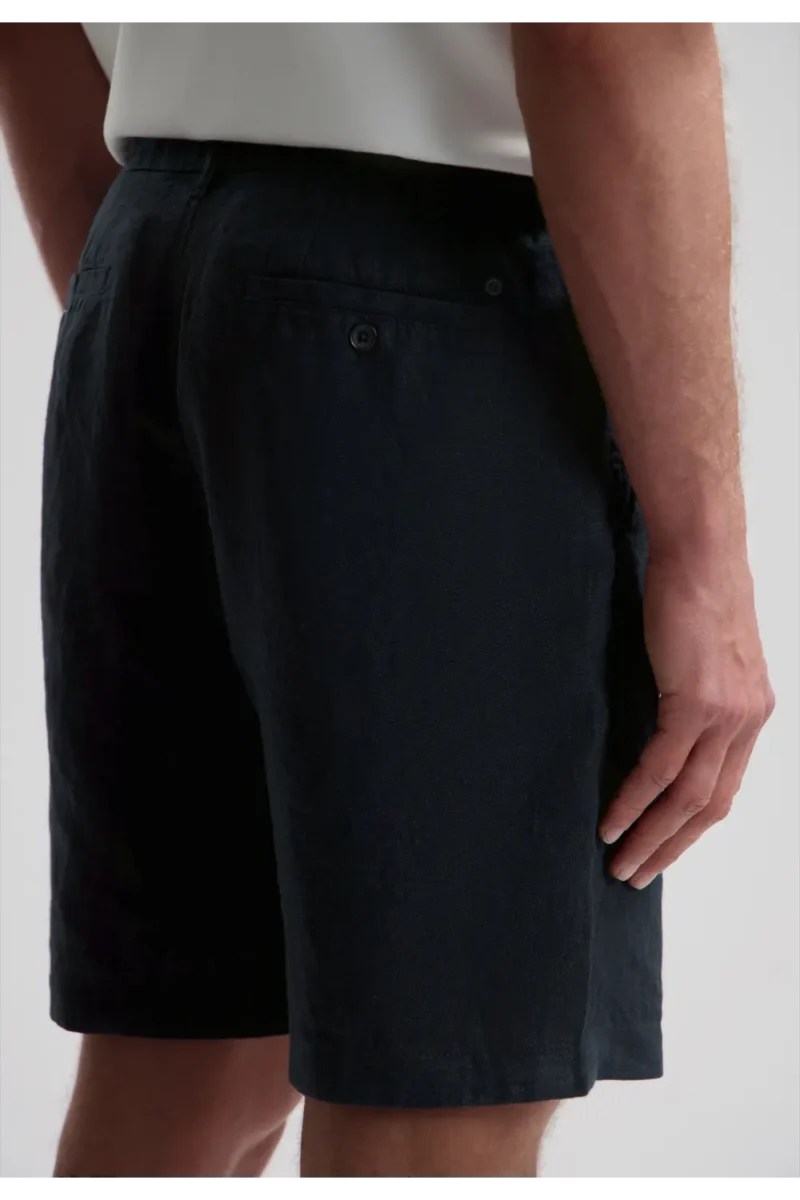 Dstrezzed 100% Linen Shorts, Dark Navy - Image 4