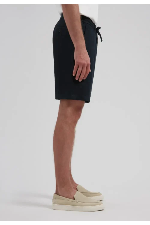 Dstrezzed 515558, 100% Crispy Linen Shorts Dark Navy - Image 5