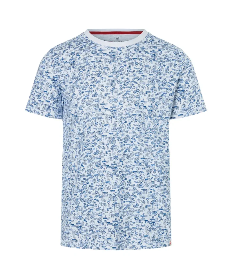 Timezone  Printede T-shirt, White Stamp - Image 3