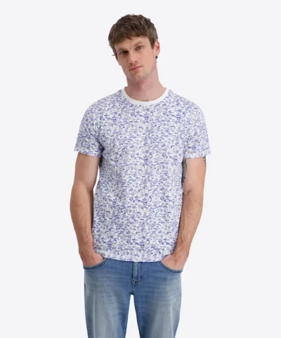 Timezone  Printede T-shirt, White Stamp