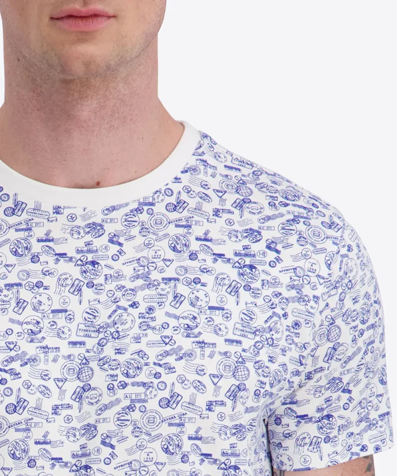Timezone  Printede T-shirt, White Stamp - Image 5