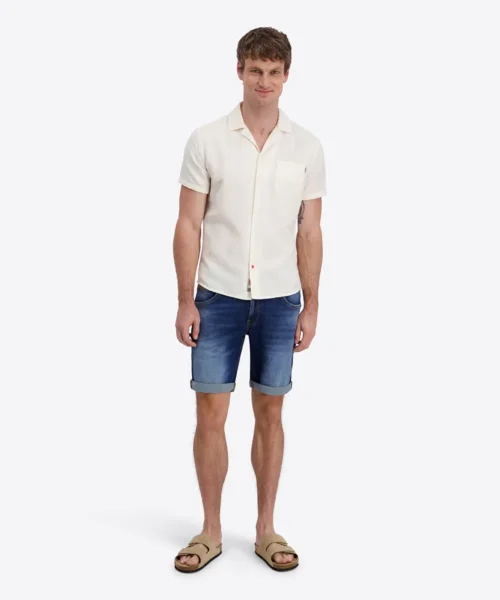 Alternative view of Timezone  Linen Blend Shirt, Egret White