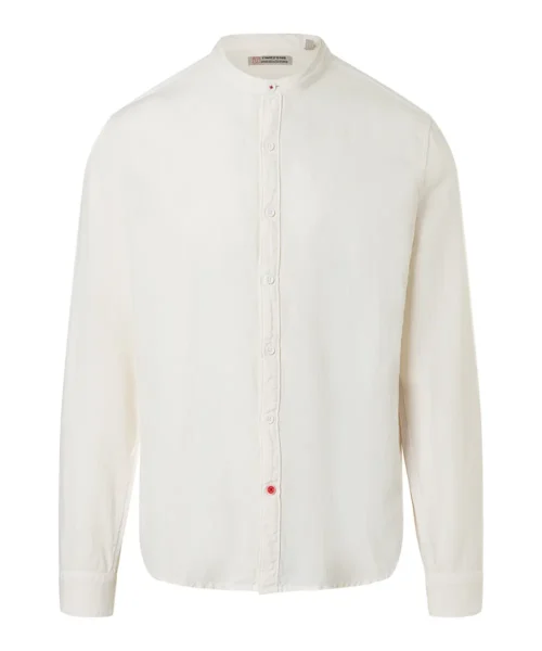 Timezone Stand-up-collar Shirt , Egret White image1