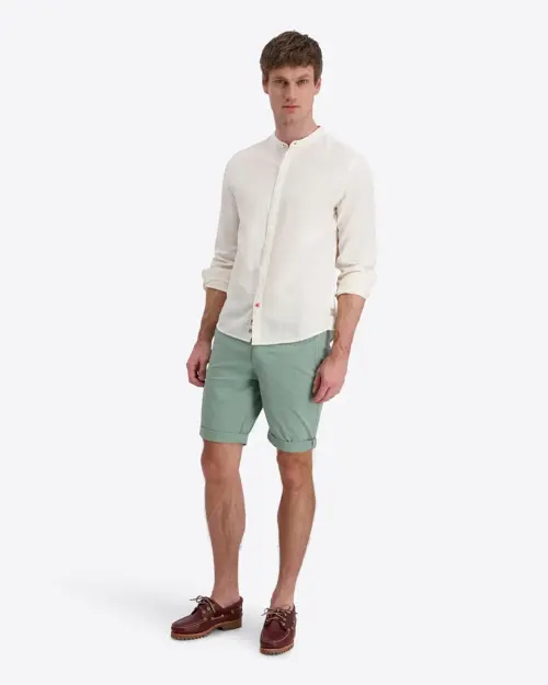 Alternative view of Timezone Stand-up-collar Shirt  30173.1387-29 Egret White