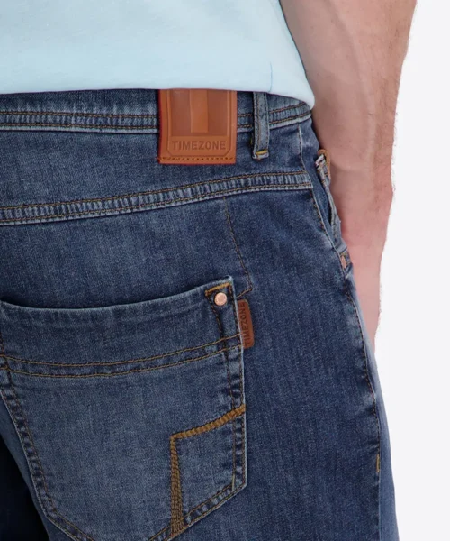 Timezone  Slim Scott Denim Shorts, Royal Blue Wash - Image 5