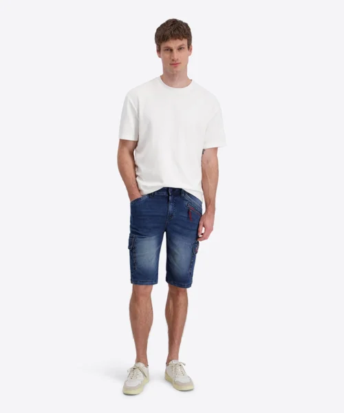 Timezone Ryker Denim Shorts, Navy Blue Wash - Image 3