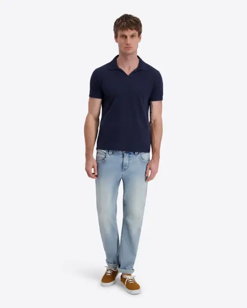 Alternative view of Timezone Cotton Linen Blend Poloshirt 20329.6110-29 Dark Navy