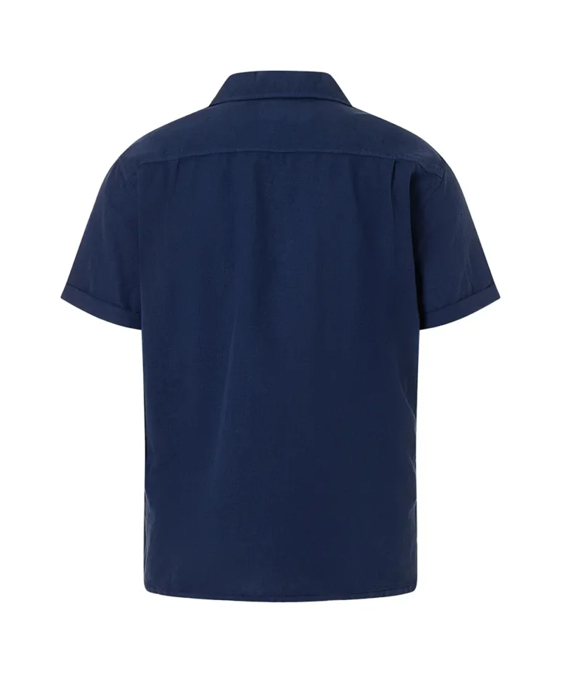 Timezone  Linen Blend Shirt, Total Eclipse - Image 2