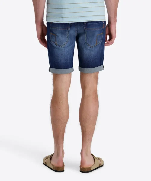 Timezone  Slim Scott Denim Shorts, Middle Blue Wash - Image 3