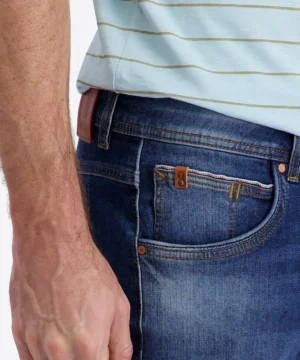 Timezone Slim Scott Denim Shorts, Middle Blue Wash image2