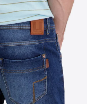 Timezone Slim Scott Denim Shorts, Middle Blue Wash image3