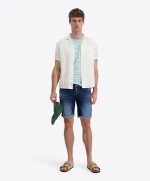 Timezone Slim Scott Denim Shorts, Middle Blue Wash image4