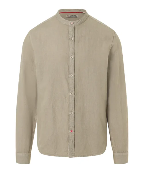 Timezone Stand-up-collar Shirt , Light Khaki image1