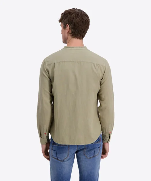 Timezone Stand-up-collar Shirt , Light Khaki image2