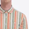 Timezone Cotton / Linen Blend Short Sleeve Shirt 30176.1178 Multi Stripe - Image 4