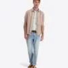 Timezone Cotton / Linen Blend Short Sleeve Shirt 30176.1178 Multi Stripe - Image 2