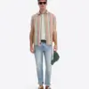 Timezone Cotton / Linen Blend Short Sleeve Shirt 30176.1178 Multi Stripe - Image 6