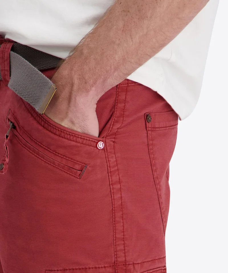 Timezone Ryker Cargo Shorts, Red Rum - Image 5