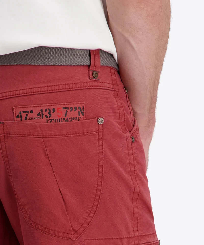 Timezone Ryker Cargo Shorts, Red Rum - Image 6