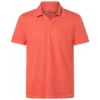 Timezone Cotton Linen Blend Poloshirt, Hot Coral
