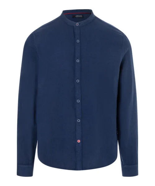 Timezone Stand-up-collar Shirt , Iris Blue image1