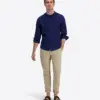 Timezone Stand-up-collar Shirt , Iris Blue - Image 2