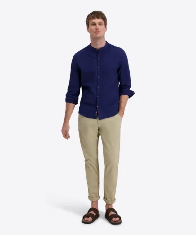 Alternative view of Timezone Stand-up-collar Shirt , Iris Blue