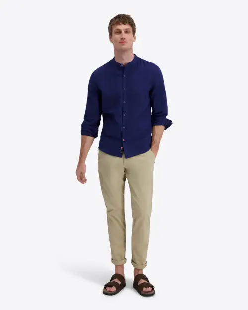 Alternative view of Timezone Stand-up-collar Shirt , Iris Blue