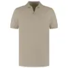 Dstrezzed  Organic Cotton V-Neck Polo 240022 Vintage Khaki - Image 5