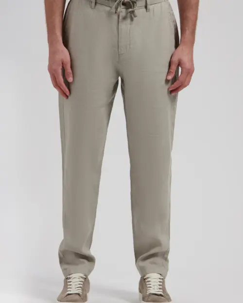 Dstrezzed 100% Crispy Linen Pants 501822 Vintage Khaki