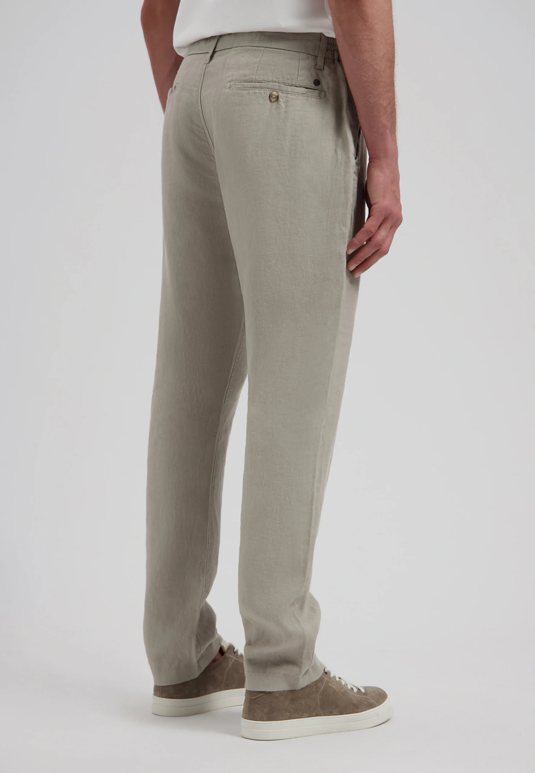 Dstrezzed 501822 100% Crispy Linen Pants Vintage Khaki - Image 5