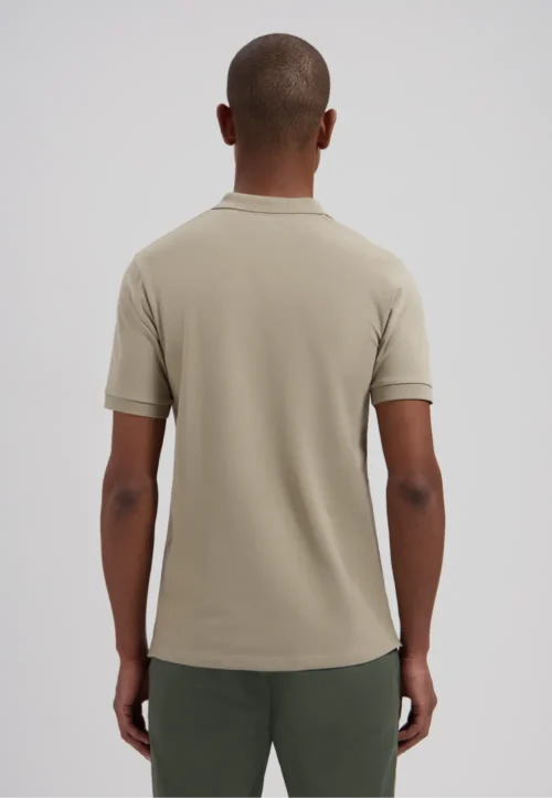 Dstrezzed 240022 Organic Cotton V-Neck Polo Vintage Khaki image1