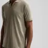 Dstrezzed  Organic Cotton V-Neck Polo 240022 Vintage Khaki - Image 4