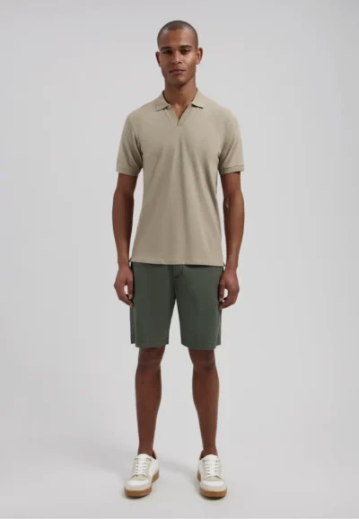 Alternative view of Dstrezzed 240022- V-Neck Polo Vintage Khaki