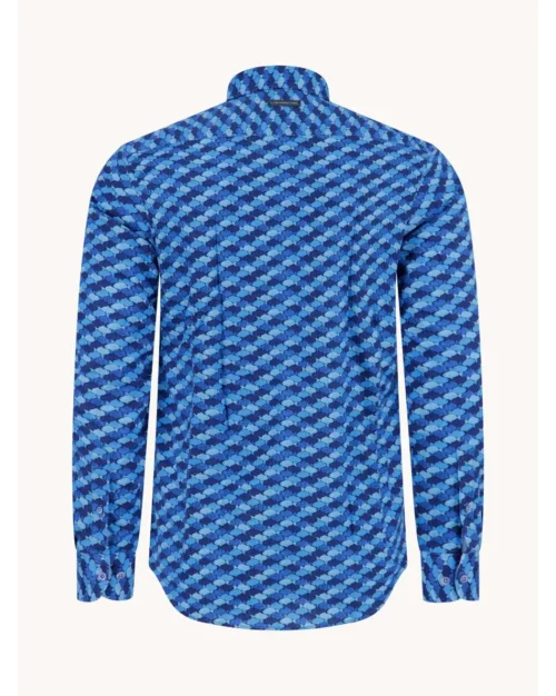 Alternative view of A Fish Named Fred  Graphic shirt in cobalt blue