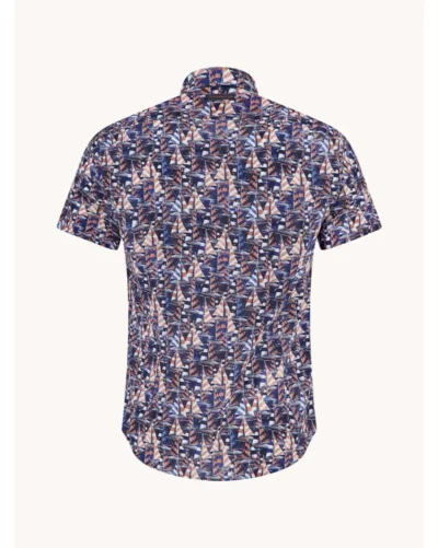 Alternative view of A Fish Named Fred 33.054 SS  cotton / linen shirt  Sailing boats