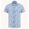A Fish Named Fred 33.054 SS Cotton/Linen shirt,  Sailing boats