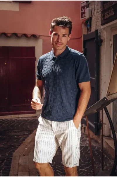 Alternative view of A Fish Named Fred 33.316 - Polo knitted structure, Navy