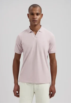 Dstrezzed 240022 Organic Cotton V-Neck Polo Violet Ice