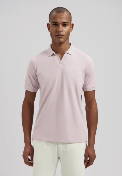 Dstrezzed 240022 Organic Cotton V-Neck Polo Violet Ice