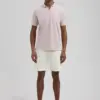 Dstrezzed  Organic Cotton V-Neck Polo 240022 Violet Ice - Image 2