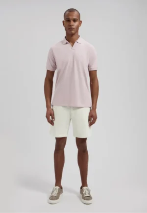 Alternative view of Dstrezzed 240022 Organic Cotton V-Neck Polo Violet Ice